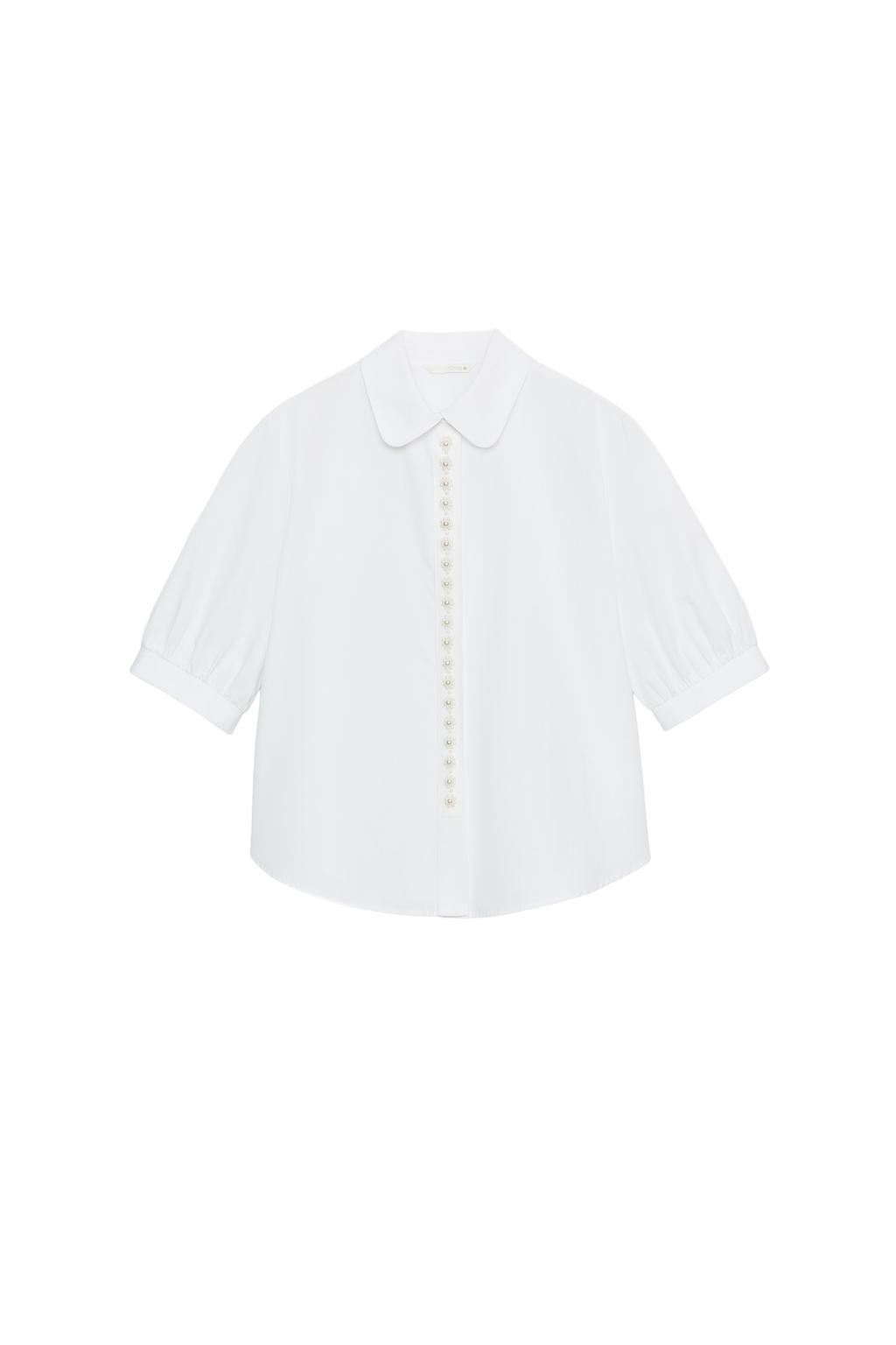SHORT SLEEVE SHIRT WITH PEARLS - image 3