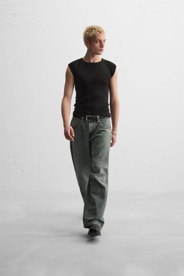 JEANS BAGGY FIT - Azul / Verde de Zara