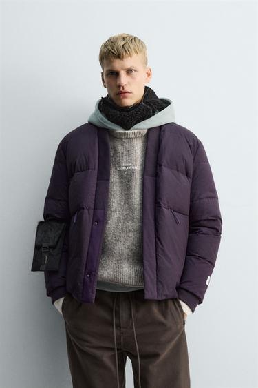 CAZADORA PLUMÍFERO KIMONO X SR_A - Morado de Zara