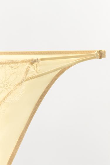 CLASSIC LACE BRIEFS - Yellow by Zara - Image 4