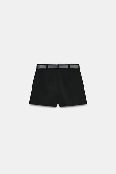 JUPE-PANTALON AVEC CEINTURE - Noir de Zara - Image 5