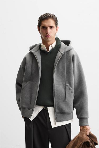 COMFORT TECHNICAL HOODIE - Grey marl by Zara