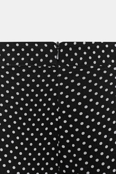 ZW COLLECTION PLEATED DOTS TROUSERS - Black / White by Zara - Image 6
