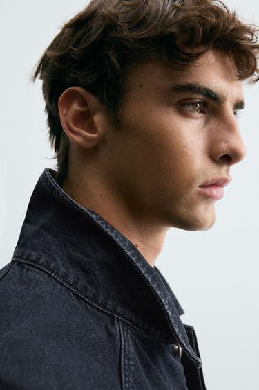 DENIM POCKET JACKET - Dark navy by Zara