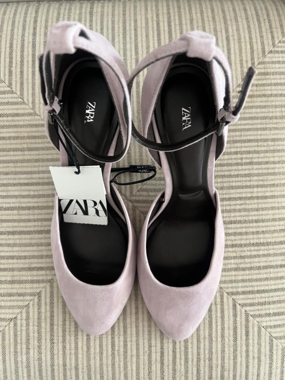 SUEDE ANKLE STRAP HEELS - Image 4