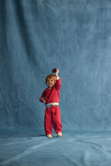KONTRASTIERENDES SWEATSHIRT MIT STICKEREI FRUIT OF THE LOOM™ - Dunkelrot von Zara