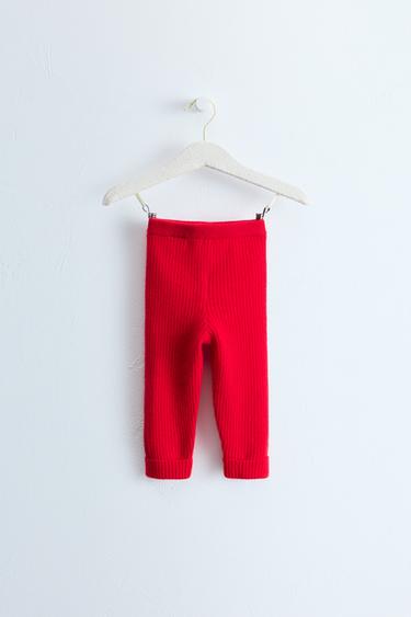 ZARA TIMELESS - 100% CASHMERE LEGGINGS — Red 2