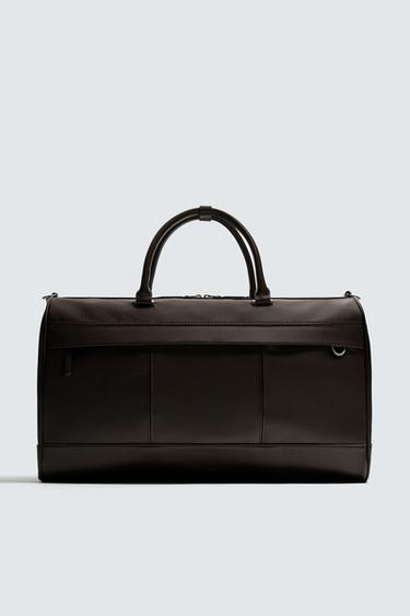 TEXTURED TRAVEL BAG - Brown by Zara
