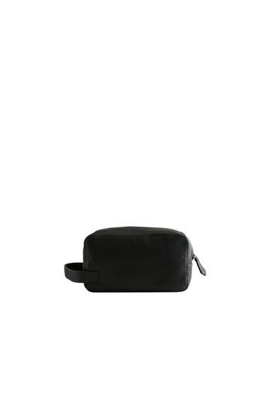 TROUSSE DE TOILETTE CUIR - Noir de Zara
