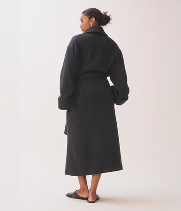 LINDA EVANGELISTA CASHMERE BATHROBE-COAT - Gris moyen de Zara - Image 3