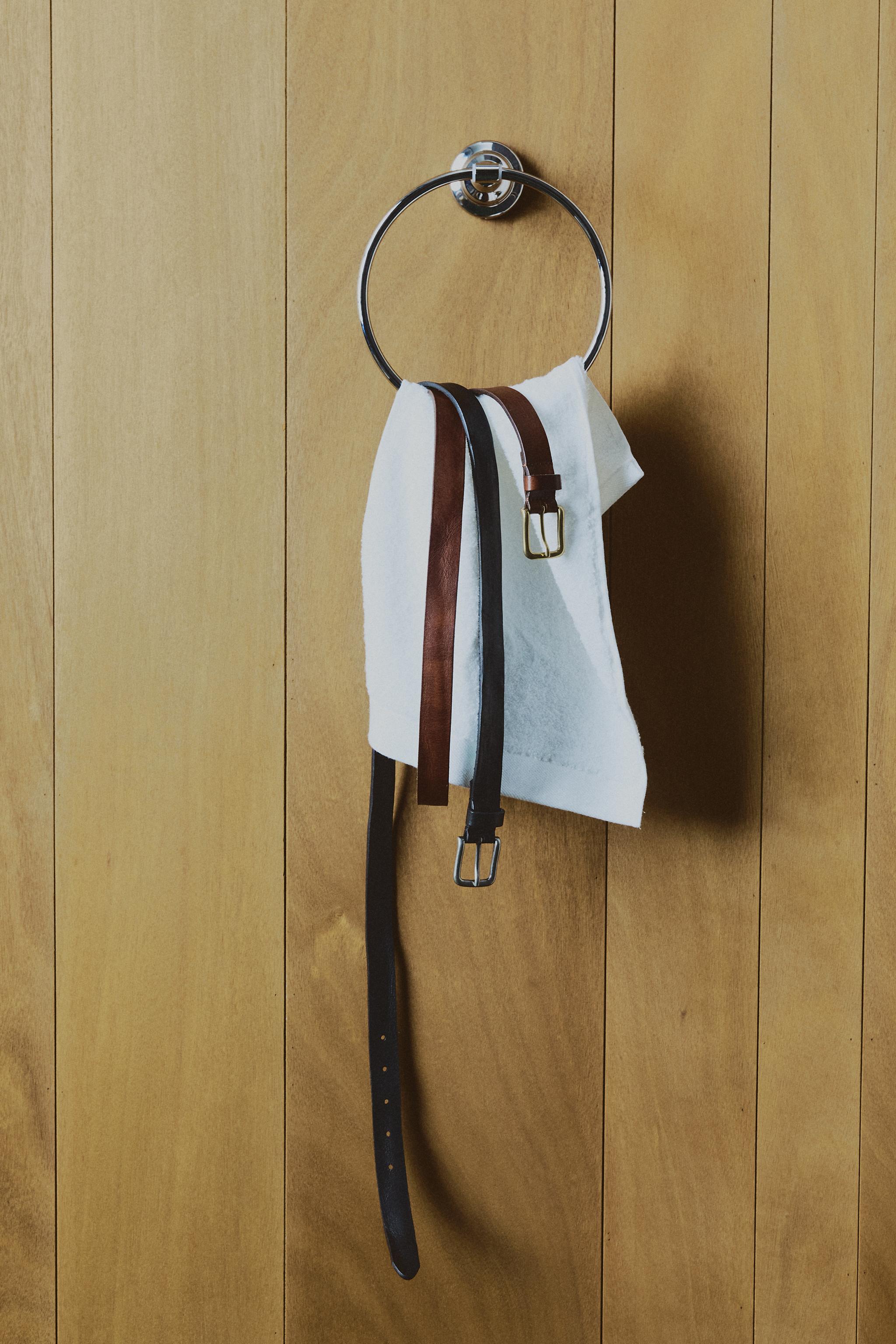 AARON LEVINE X ZARA LEATHER BELT — Brown
