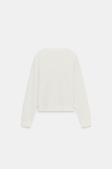 WAFFLE T-SHIRT WITH LABEL - Oyster-white de Zara - Image 6