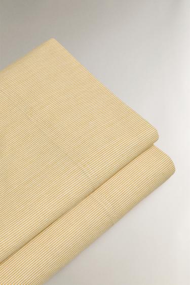 STRIPED FLAT SHEET - Yellow by Zara - Image 3