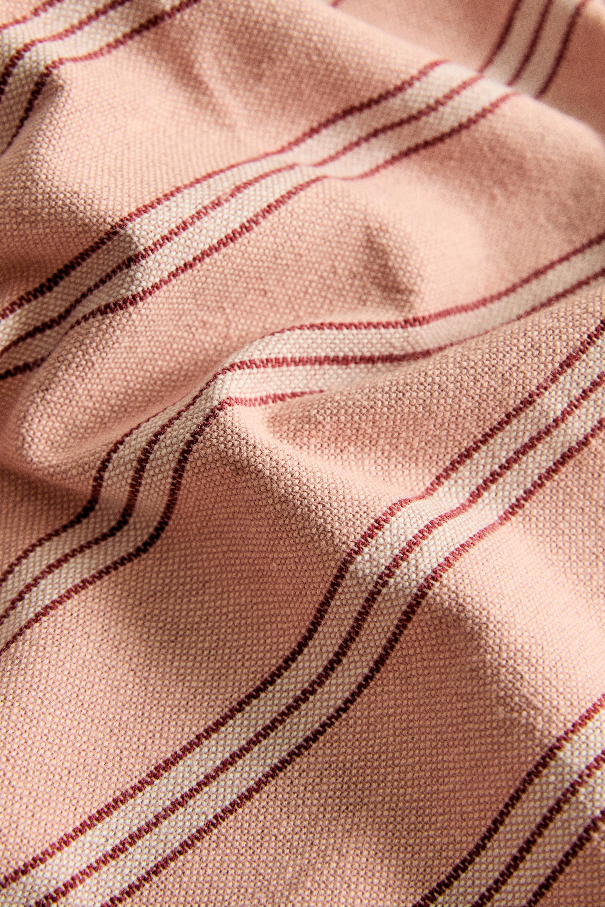 STRIPED COTTON NAPKINS WITH SCALLOPED EDGE (PACK OF 2)
