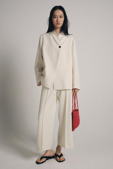 BLAZER GURUTZATUA ZW COLLECTION - Beix argia, Zara-rena