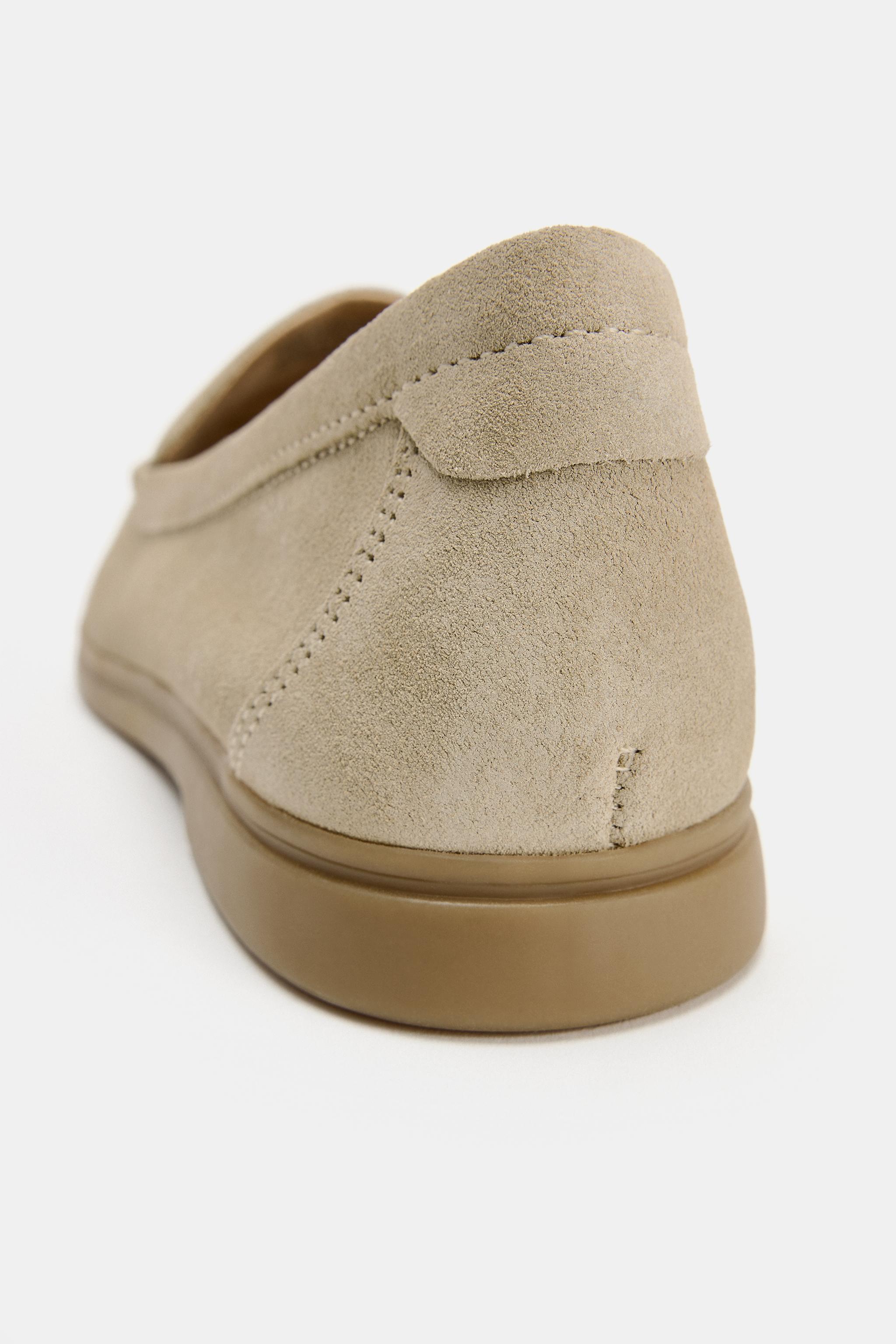 SPLIT SUEDE LOAFERS