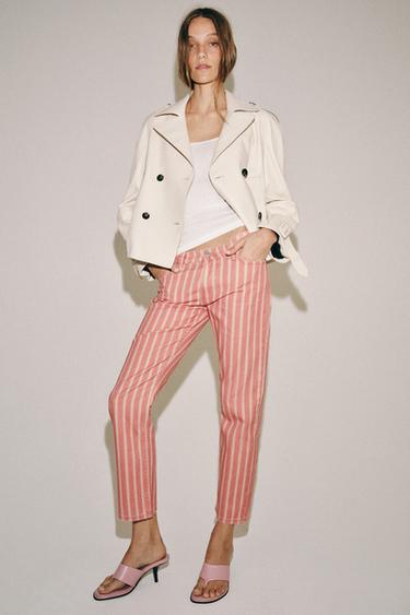 JEAN ZW COLLECTION SLIM TAILLE NORMALE RAYURES - Corail de Zara - Image 4