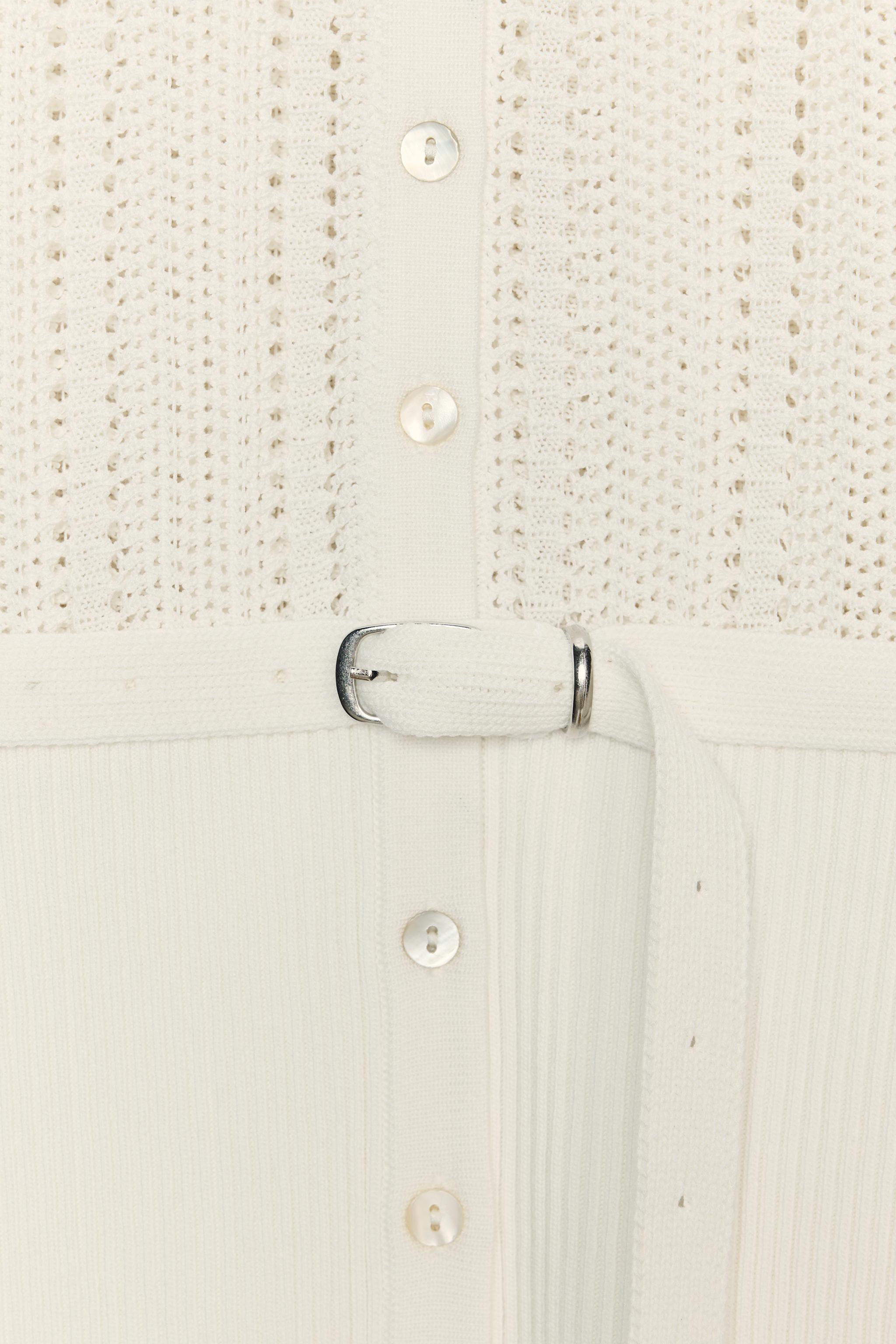 ZARA ポワンテルニットベルトジャケット 0244/002 ポワンテルニットベルトジャケット - エクリュ | ZARA Japan / 日本