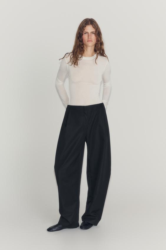 SEMI-SHEER KNIT TOP - White by Zara - Image 0