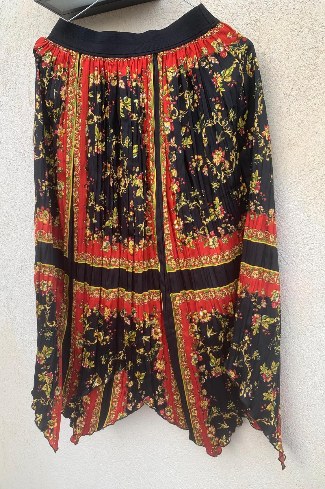 PRINTED PLEATED-EFFECT SKIRT - Image 2