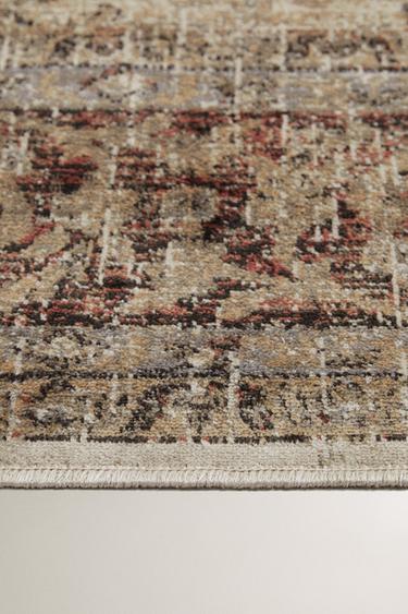 RECTANGULAR VINTAGE-EFFECT RUG - Grey by Zara - Image 2