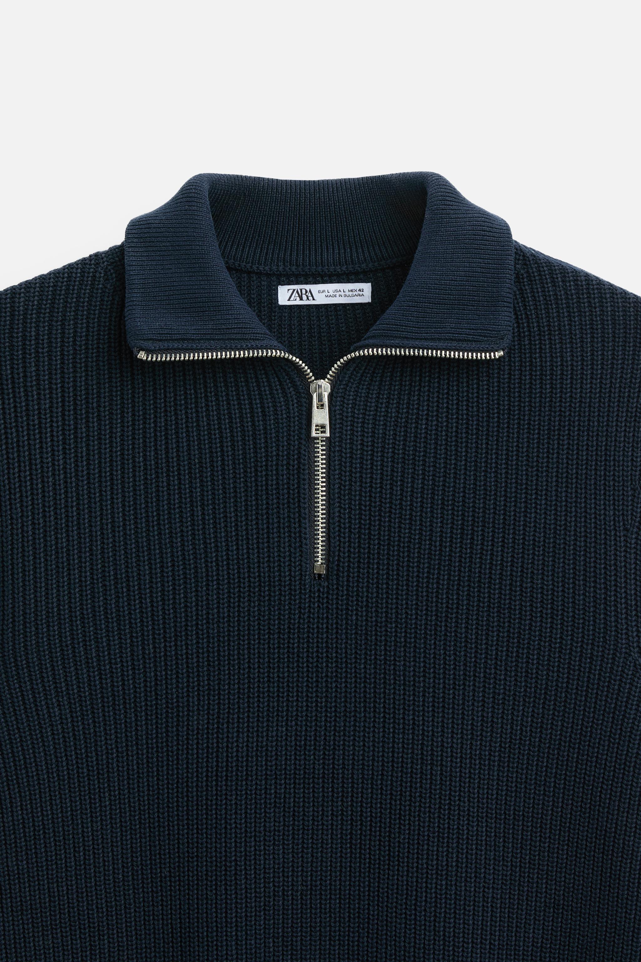 BASIC QUARTER-ZIP SWEATER - Ecru | ZARA United States