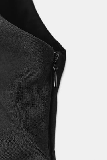 Zara STITCHED KNOT TOP - Black
