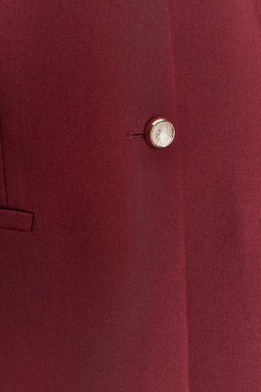 BLAZER AJUSTÉE SANS REVERS - Grenat de Zara - Image 7