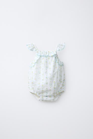 PELELE BORDADO INGLÉS FLORES - Blanco de Zara - Imagen 0