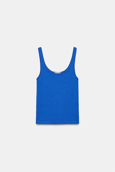 DÉBARDEUR - Bleu électrique de Zara - Image 4