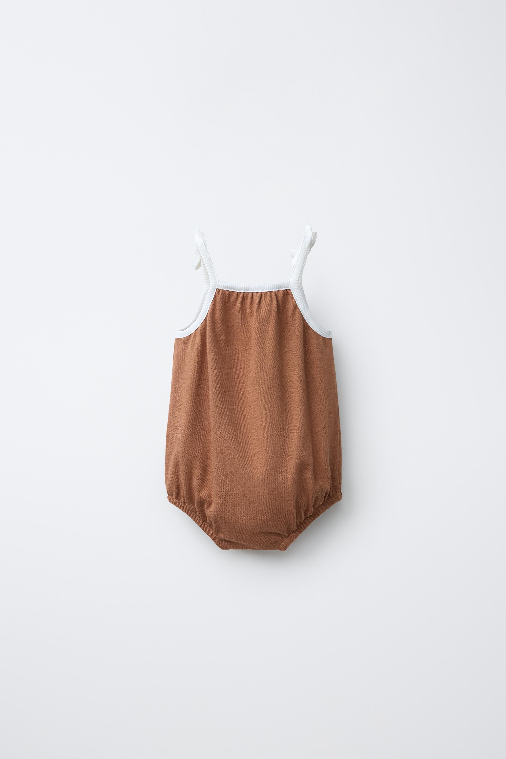 コントラストパイピングジャンプスーツ - チョコレート | ZARA Japan