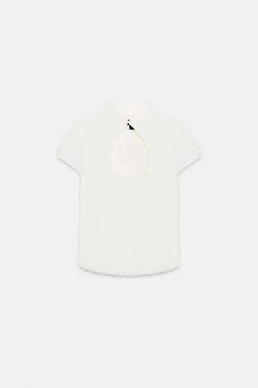 TOP COLO DE TIRA ABERTURA - Branco roto de Zara