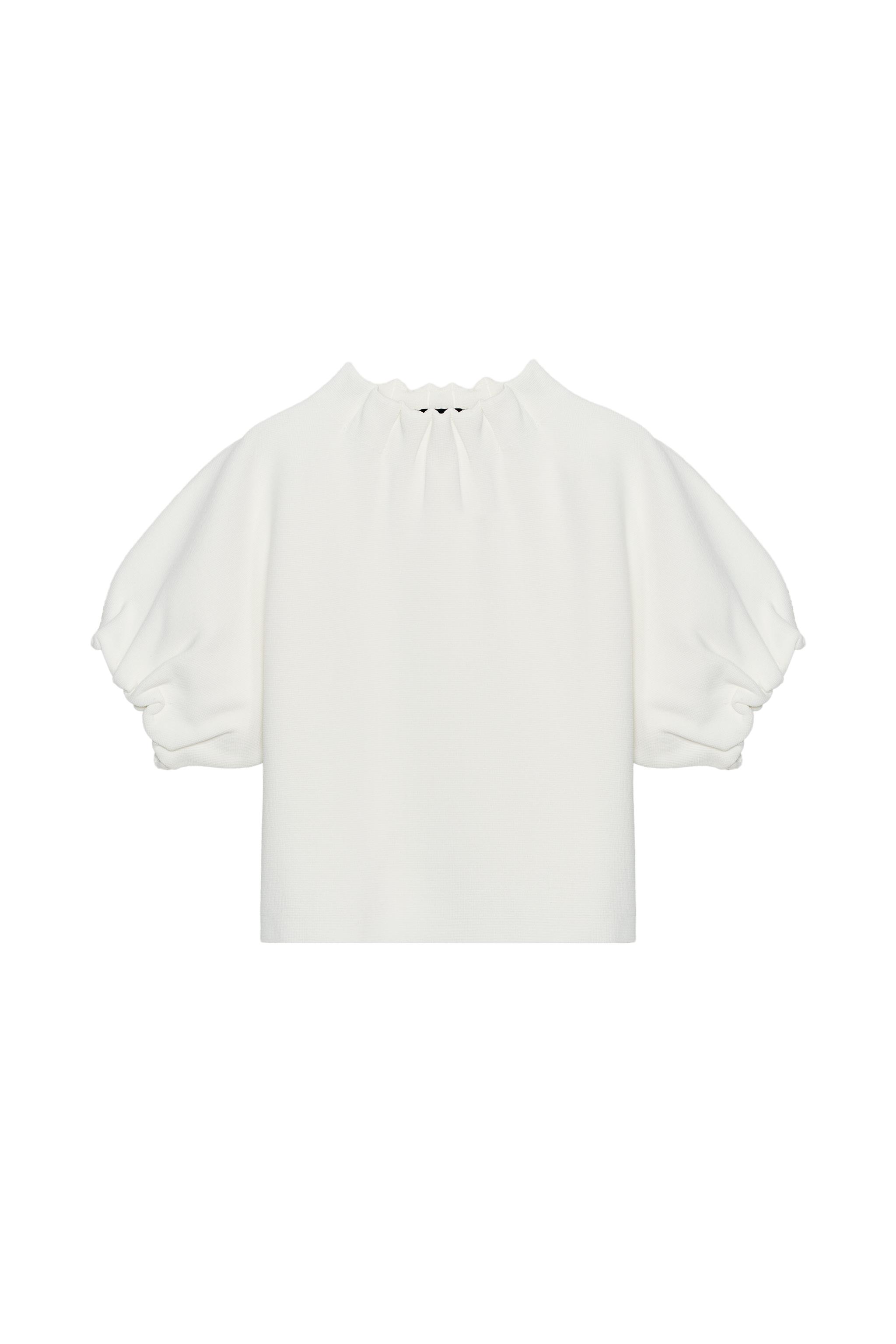 GATHERED KNIT TOP