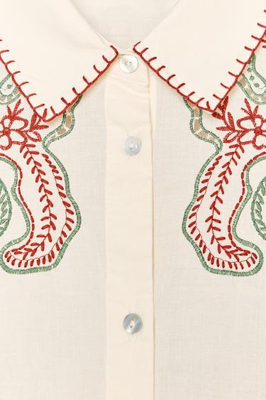 CHEMISE BRODÉE ZW COLLECTION - Multicolore de Zara - Image 6