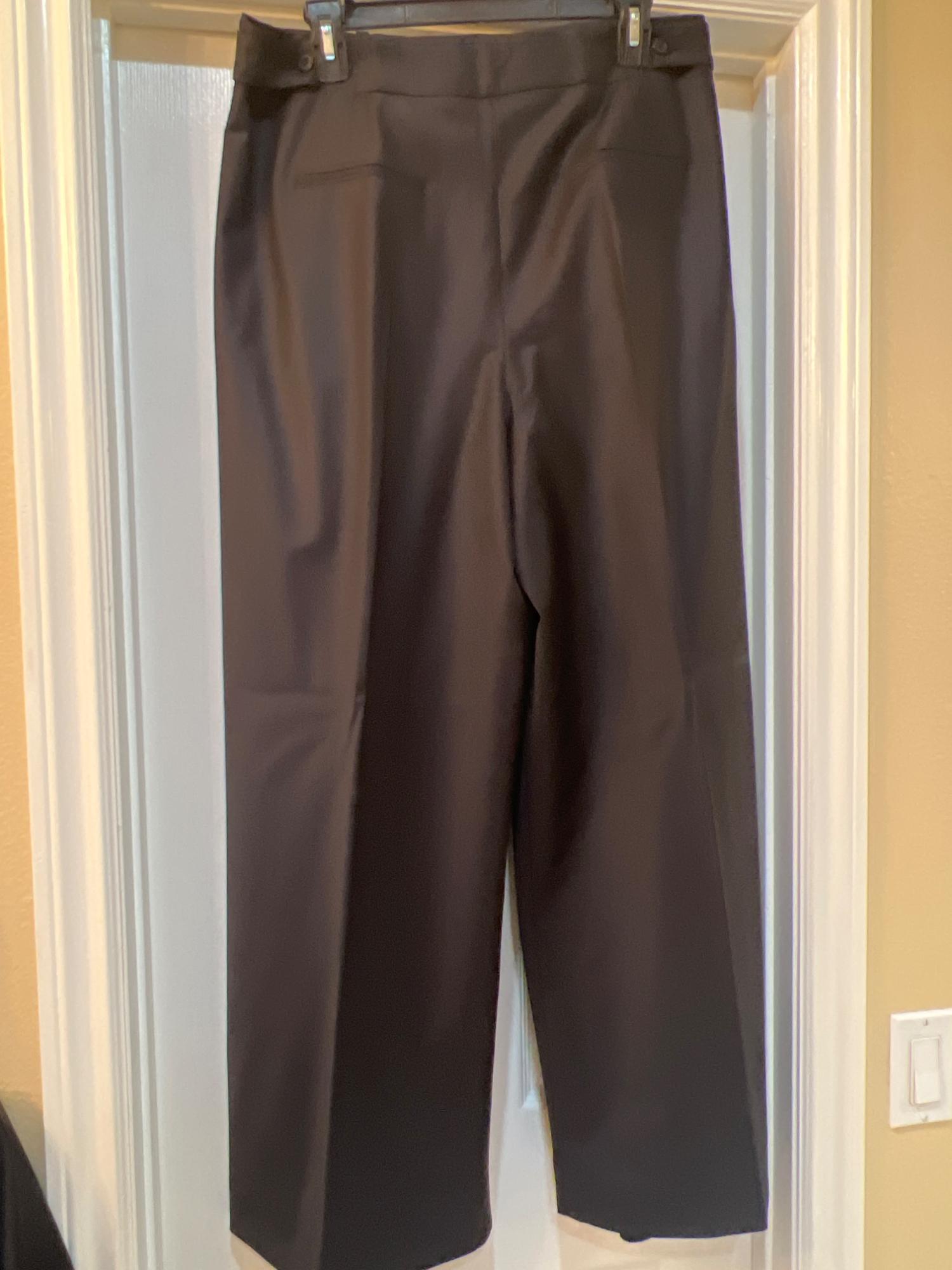 ZW COLLECTION WOOL BLEND MINIMALIST PLEATED PANTS