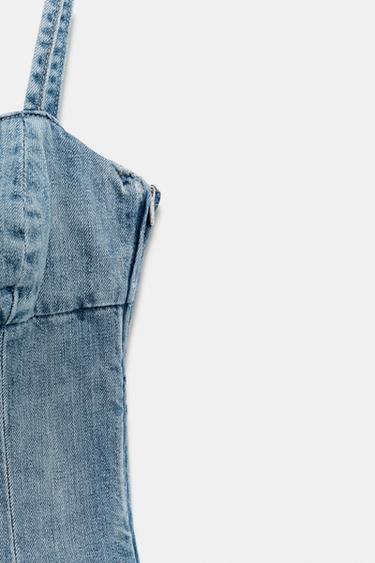 TRF DENIM MINI DRESS - Navy blue by Zara - Image 6