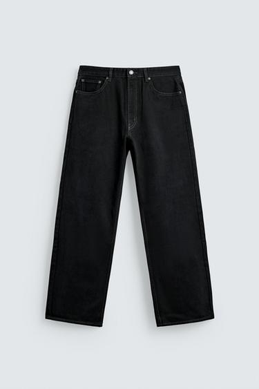 LOOSE FIT JEANS - Dark anthracite by Zara