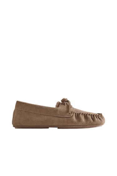 WARM LEATHER LOAFERS - Brown by Zara