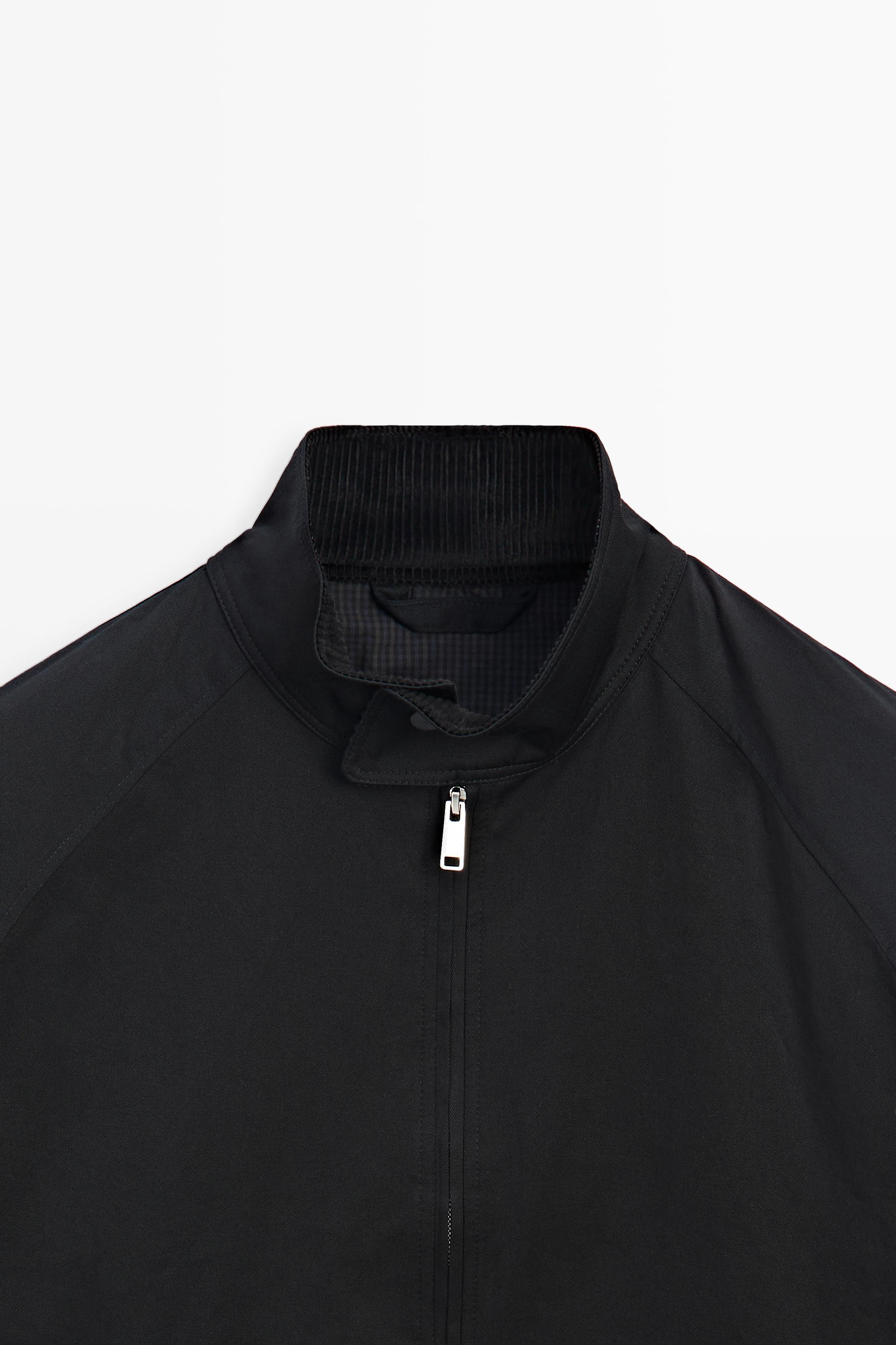 Bomber jacket with collar detail