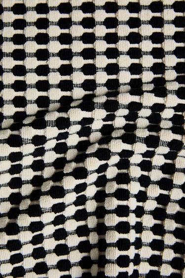 Zara TEXTURED WAFFLE BATH MAT - Black