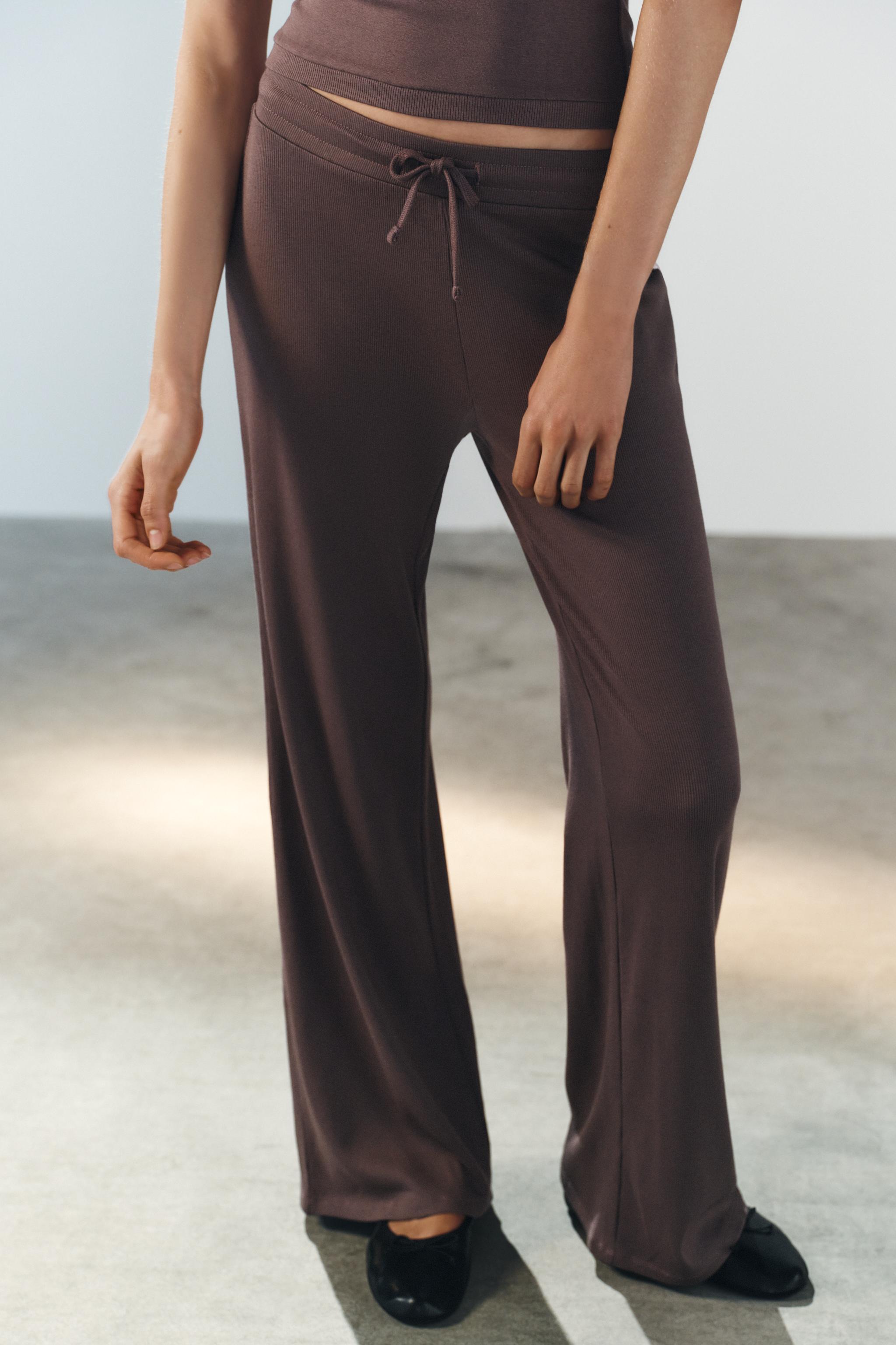 Zara FİTİLLİ STRAIGHT FIT PANTOLON görsel 2
