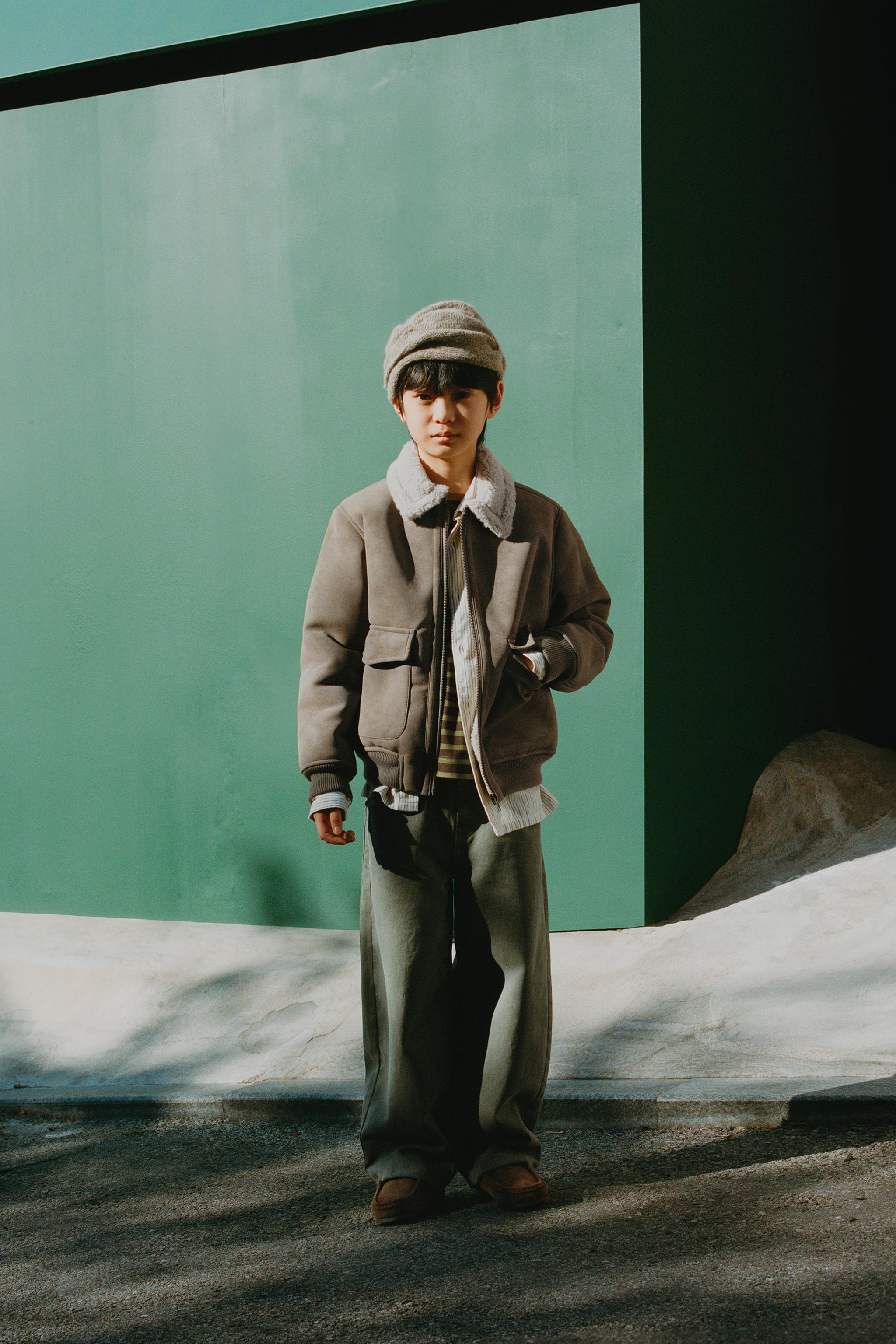 REVERSIBLE FLEECE BOMBER JACKET - Brown / Taupe | ZARA United States