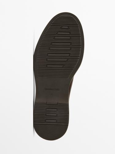 Zara Leather shoes with moc toe - Brown - Image 0