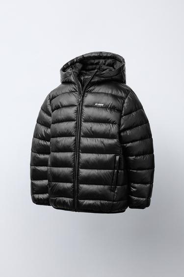 Zara ULTRALIGHT TEXT JACKET - Black