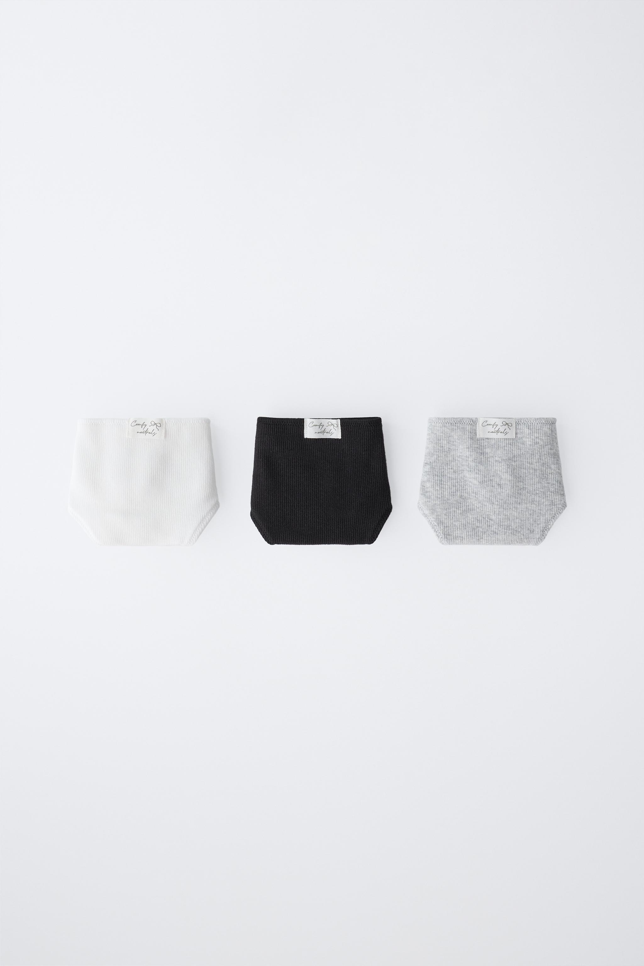9-14 ANS/ LOT DE TROIS CULOTTES DÉCOR ÉTIQUETTE