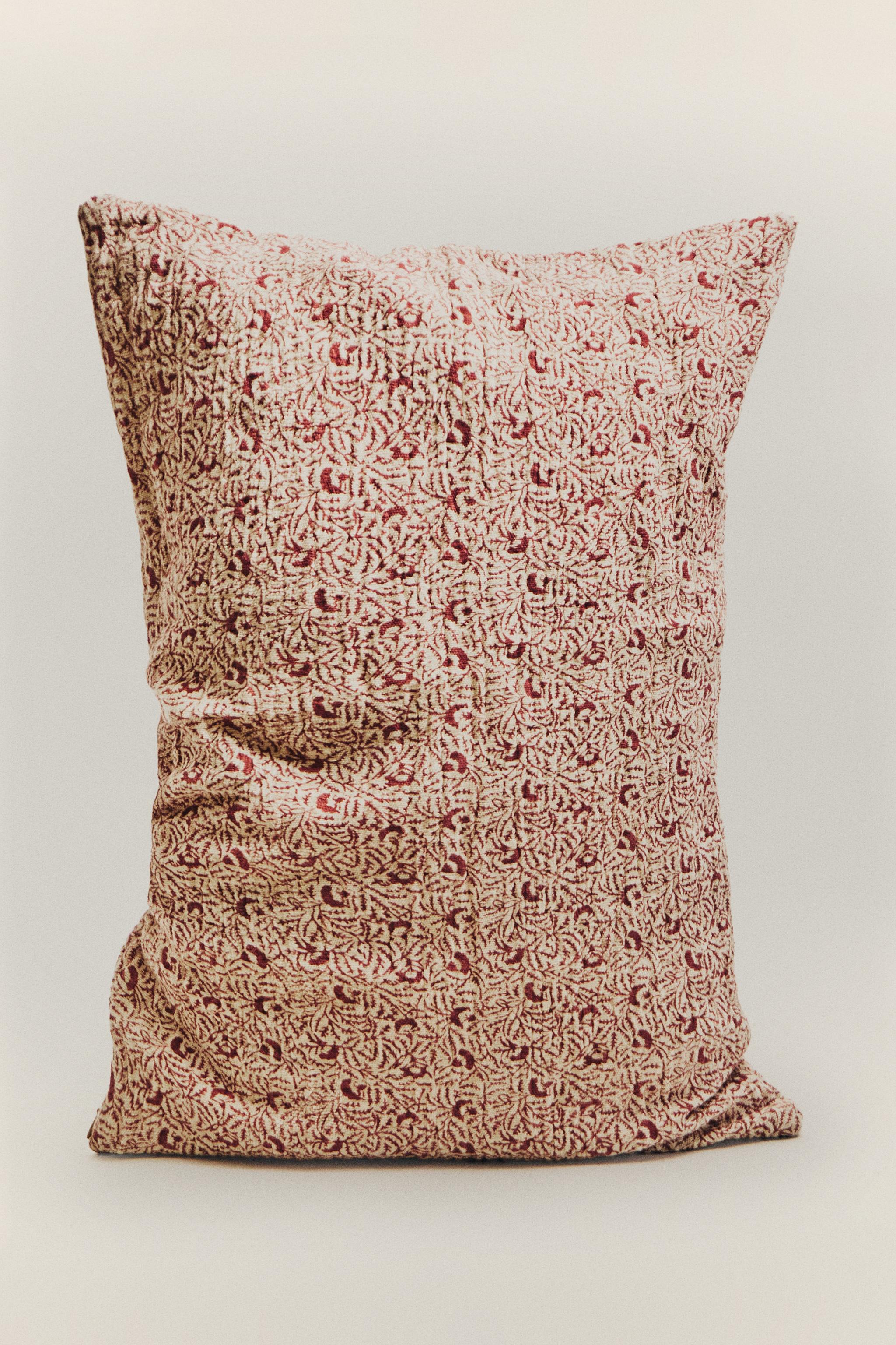 HOUSSE DE COUSSIN COTON LIN BRANCHES