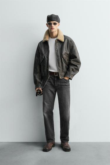 Zara STRAIGHT ANKLE FIT LIMITED EDITION JEANS - Charcoal - Image 0
