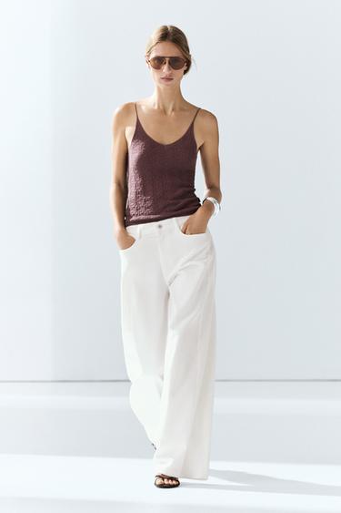 Jean wide leg fluide - Blanc de Zara - Image 0