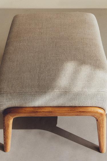 TABOURET REPOSE-PIEDS BOIS FRÊNE LIN - Beige clair de Zara - Image 5