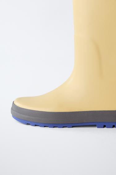 COLOUR BLOCK WELLIES - Sand Brown by Zara - Image 8